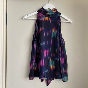 Generation Love Kaylee Tie Tank in Navy Multi NWT